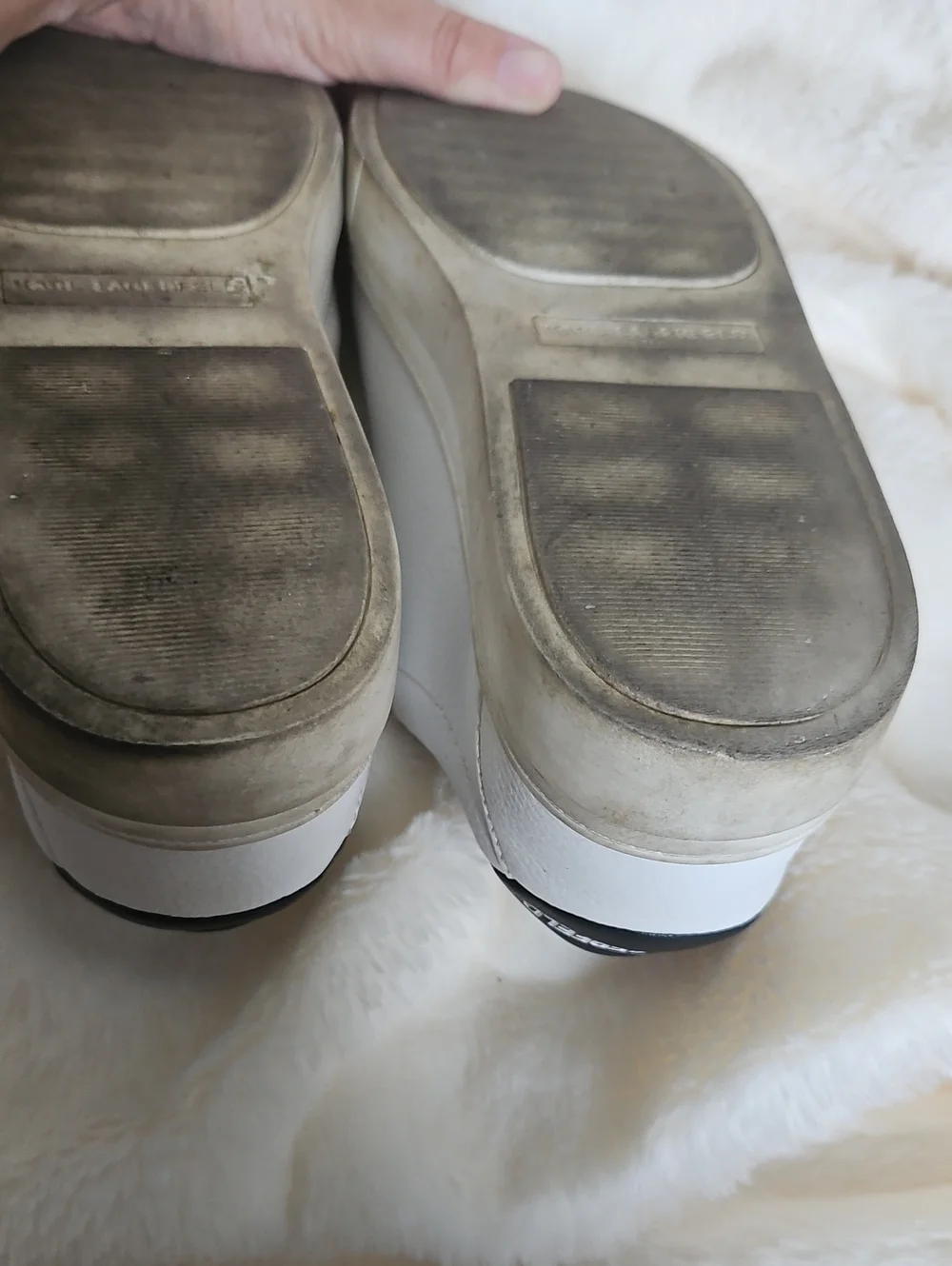 Karl Lagerfeld Paris White Leather Slip-On Sneakers – Karl Pin Accent